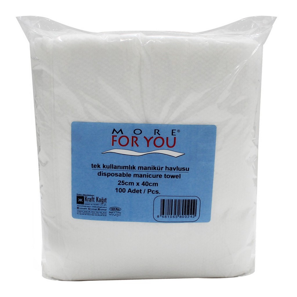 More For You Disposable Manicure Towel 25cm x 40cm 100pcs