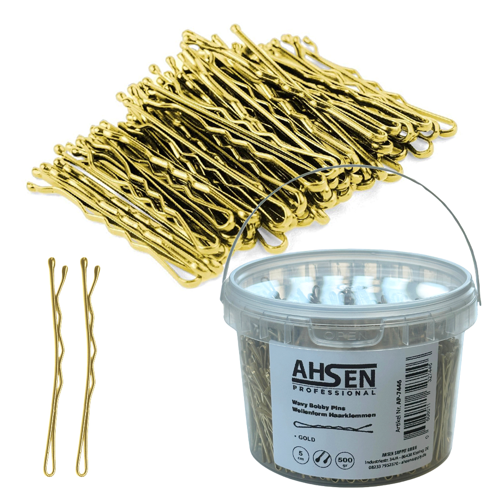 Ahsen Prof. Haarklammern 500g - 5cm - Gold