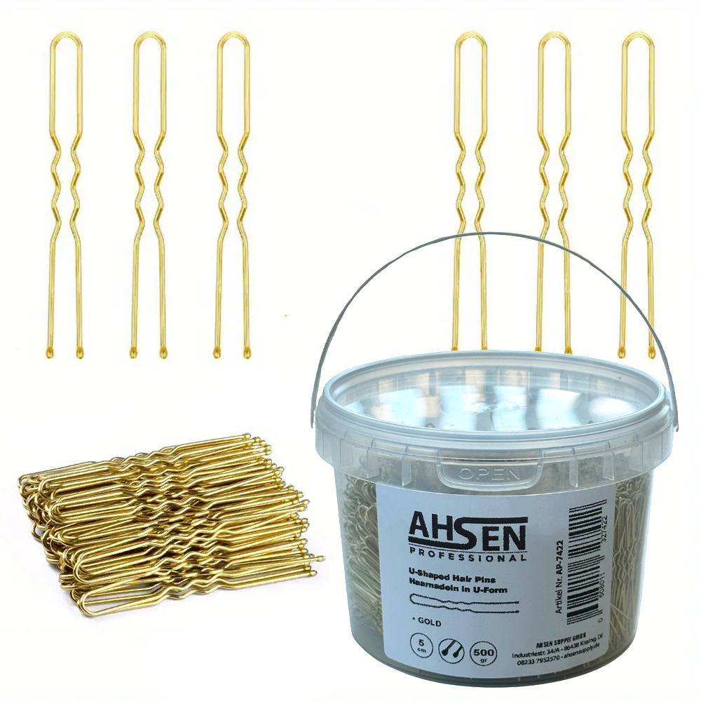Ahsen Prof. Lockennadeln 500g - 0,50mm - Gold