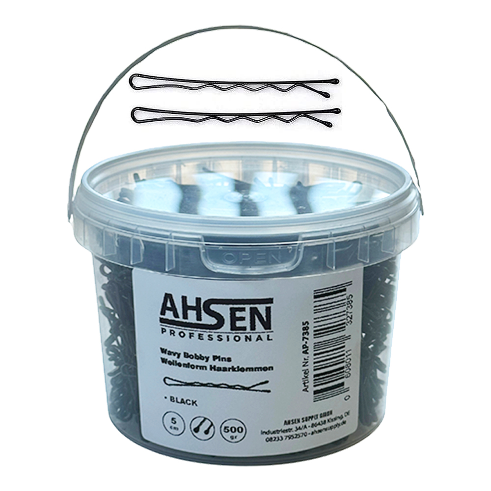 Haarklemmen - Wavy Bobby Pins - 5 cm - Black