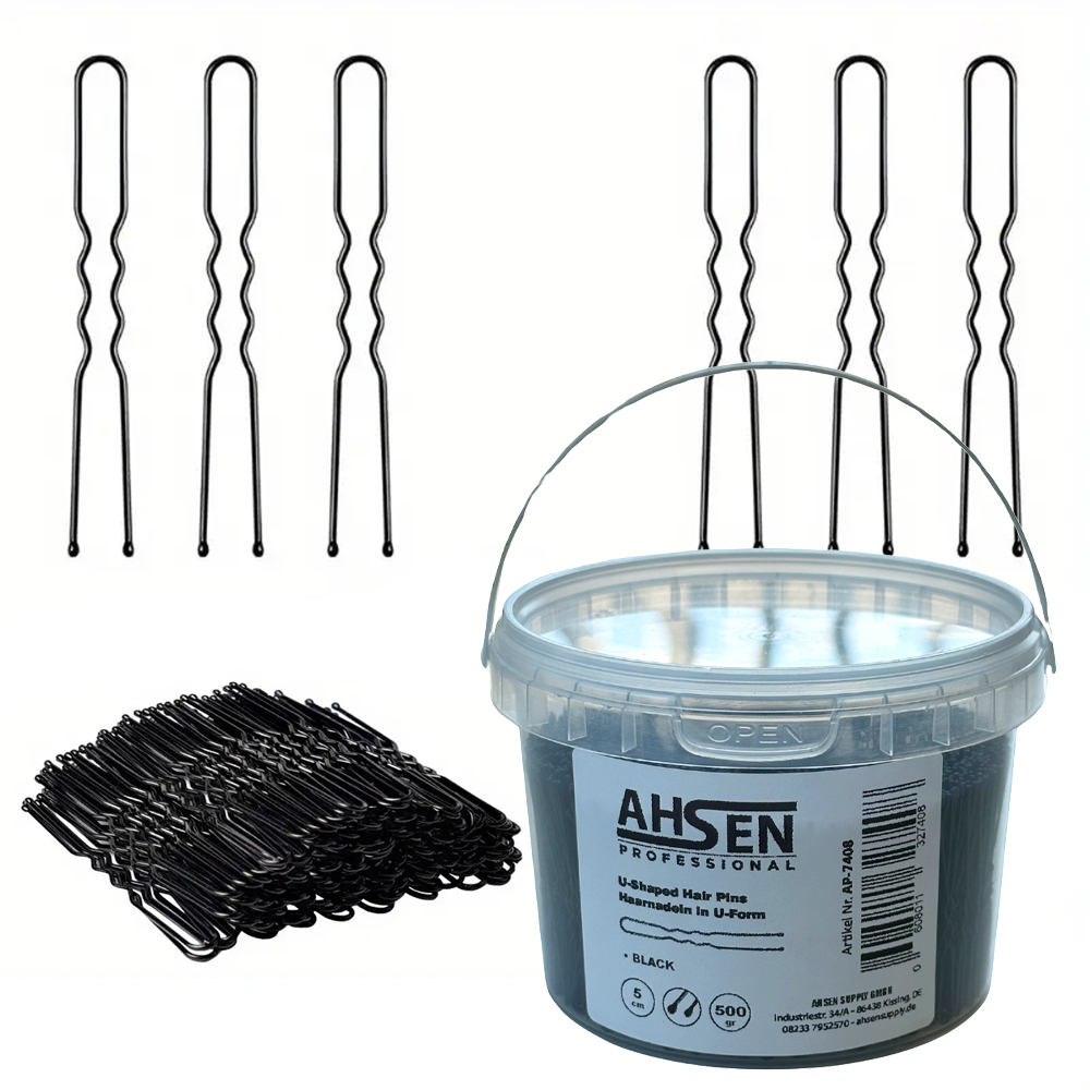 Ahsen Prof. Lockennadeln 500g - 0,50mm - Black