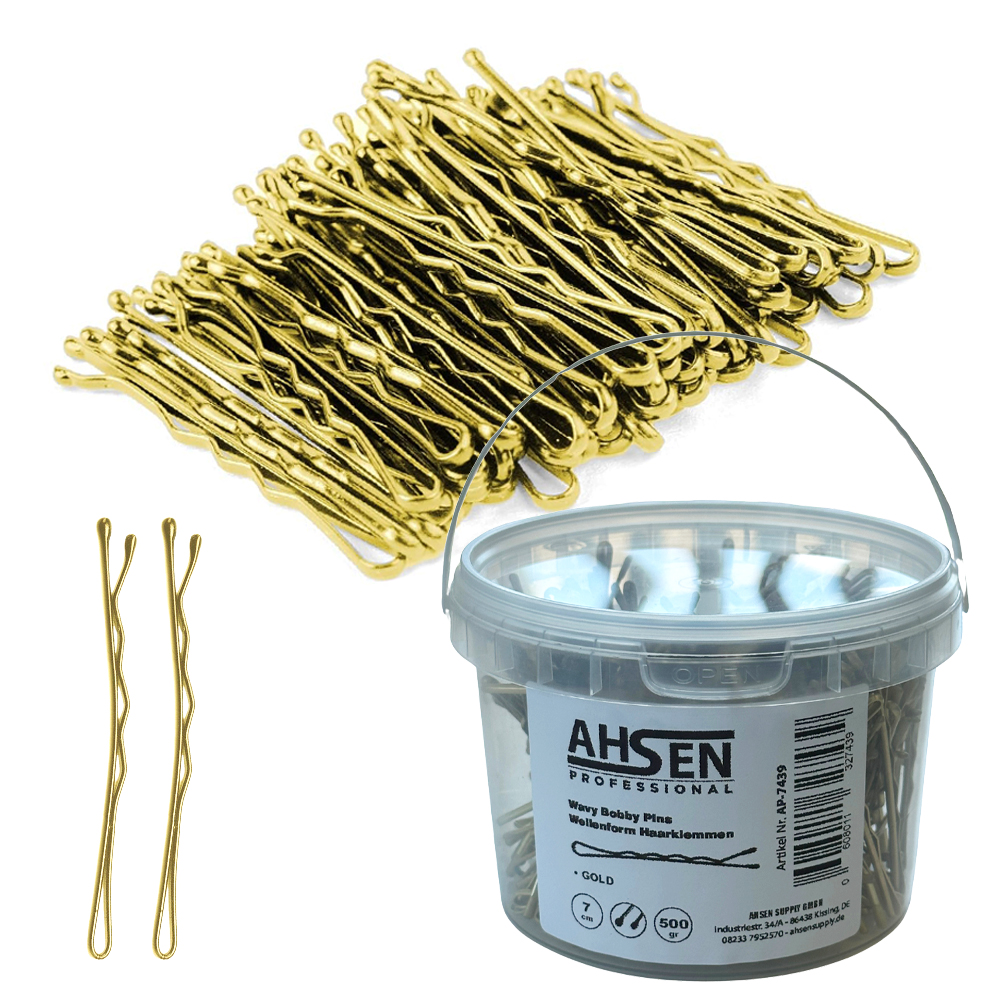 Ahsen Prof. Haarklammern 500g - 7cm - Gold